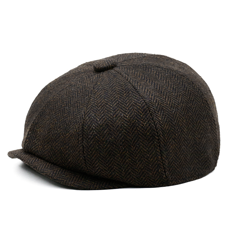 Picture of Children's Duck Tongue Hat Retro European and American Baby Newsboy Hat Trendy British Forward Cap Young Student Octagonal Beret