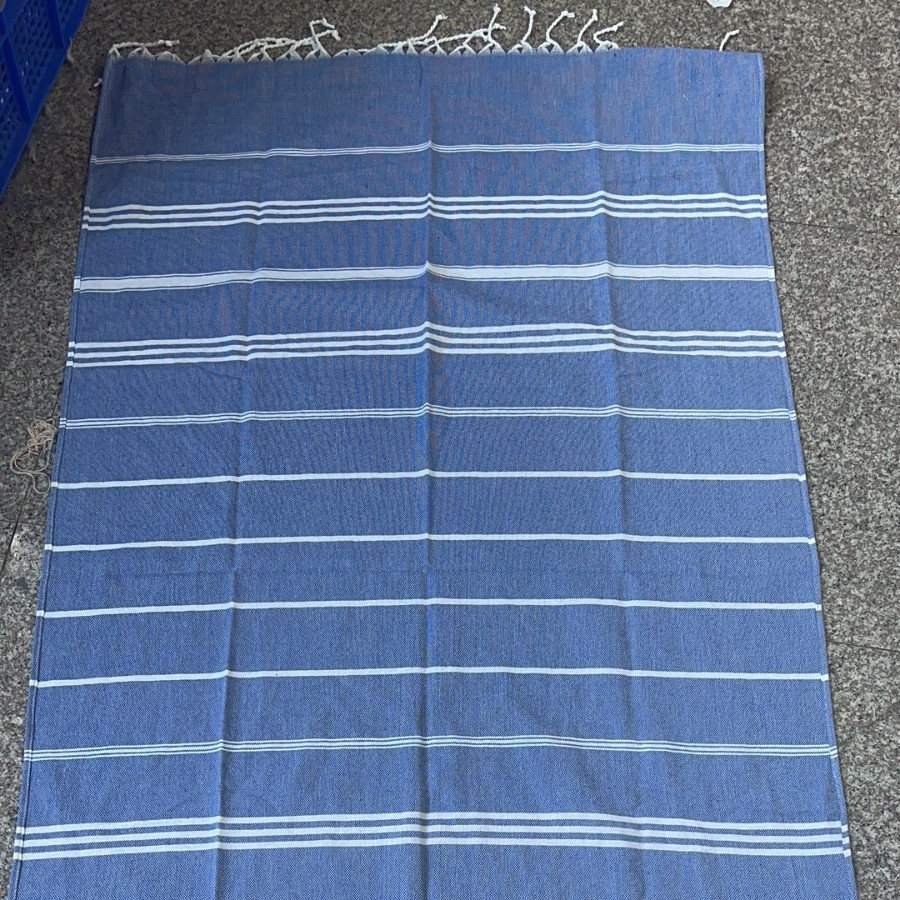 Picture of Turkey Beach Towel Turkey Towel Ears Tassel Beach Towel Striped Bath Towel Quick-Drying Customizable Embroidered