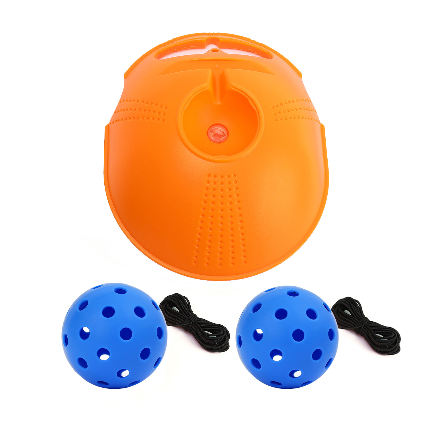 Picture of Pick ball trainer training base 40 holes high elastic plastic hole ball beginners practice Pickleball