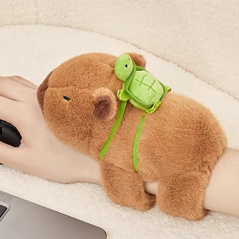 Picture of Capybara Snap Ring Capybara Wrist Lying Ring Doll Water Guinea Pig Doll Bracelet Couple Birthday Gift