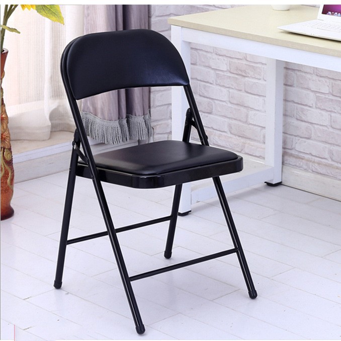 Picture of Manufacturer Wholesale Office Meeting Folding Chair Metal Chair Simple Household Back Chair Training Exhibition Chair Dormitory Chair