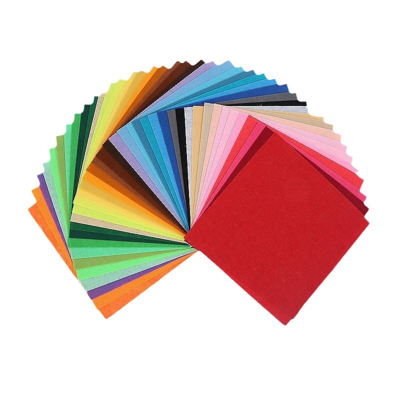 Picture of Wholesale non-woven DIY handmade kindergarten paper-cut material 1mm non-woven 20 color 40 color color felt cloth