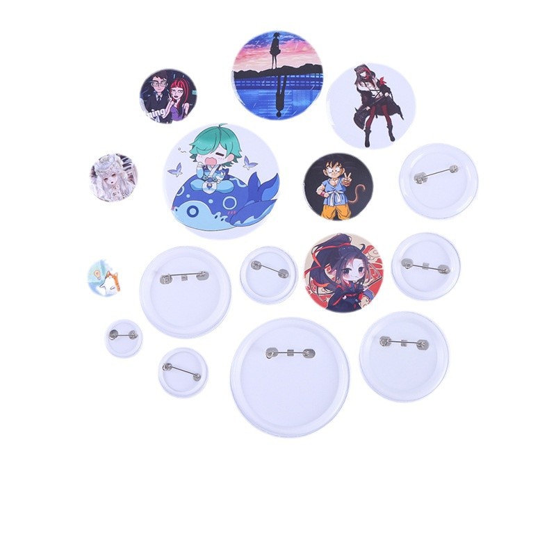 Picture of Tinplate DIY Plastic Base Badge Supplies Dutch Pin Double Flash Badge Brooch Blank Wholesale Creative