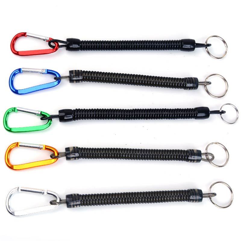 Fishing Rod Lost Rope Automatic Retractable Wire Ring Rubber Band Rod Guard Rope Fishing Supplies Hanging Key Rope Buckle Fishing Gear