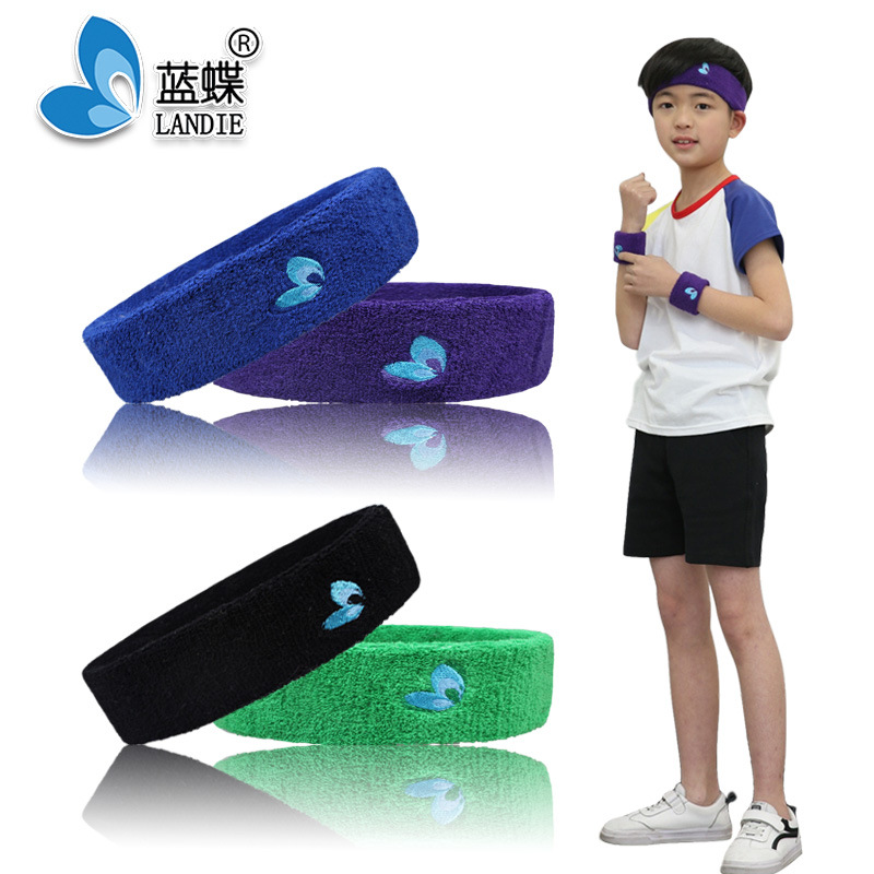 Picture of Cotton Children's Headband Male and Female Youth Sports Running Dance Riding Embroidered Sweat Wipe Sweat Guide Hair Band