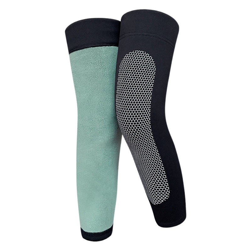 Autumn and Winter de Velvet new warm kneecap thickened moxa protective knee joint cold-resistant heat storage kneecap knitted leggings