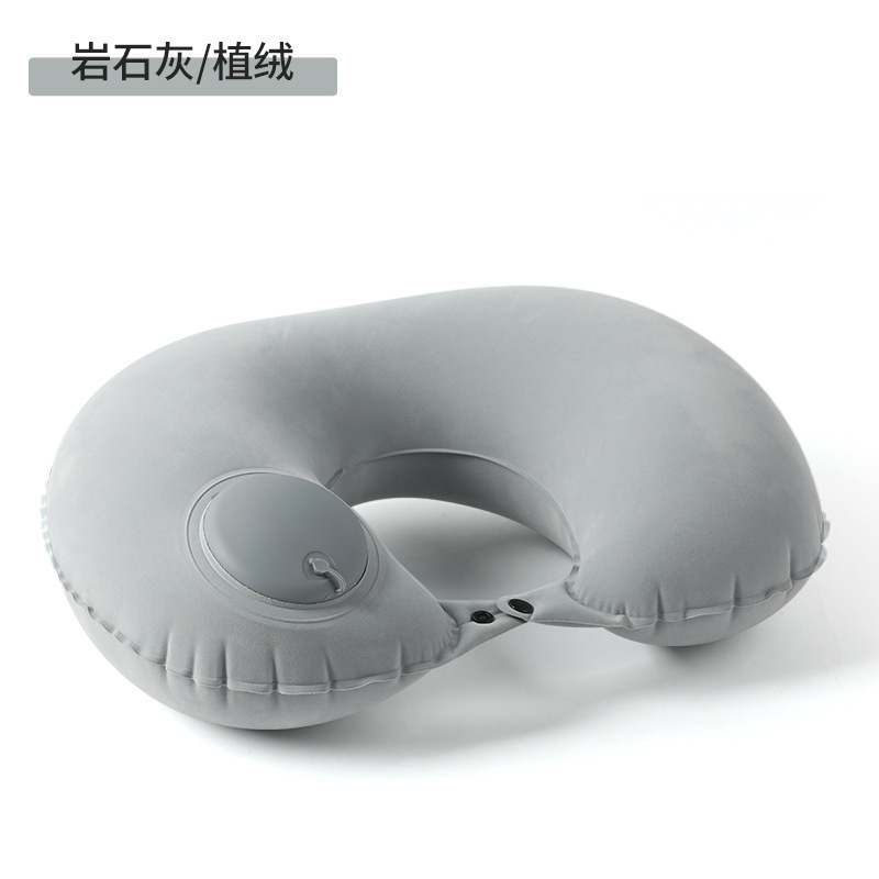 Picture of Inflatable U-shaped Pillow Cool Pressing Inflatable Pillow Travel Portable Neck Pillow Travel Sanbao Storage Pillow for Airplane