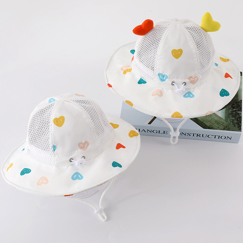 Baby Sun Hat Summer Thin Big Hat Sun Hat Baby Mesh Fisherman Hat Children's Spring and Summer Sun Hat
