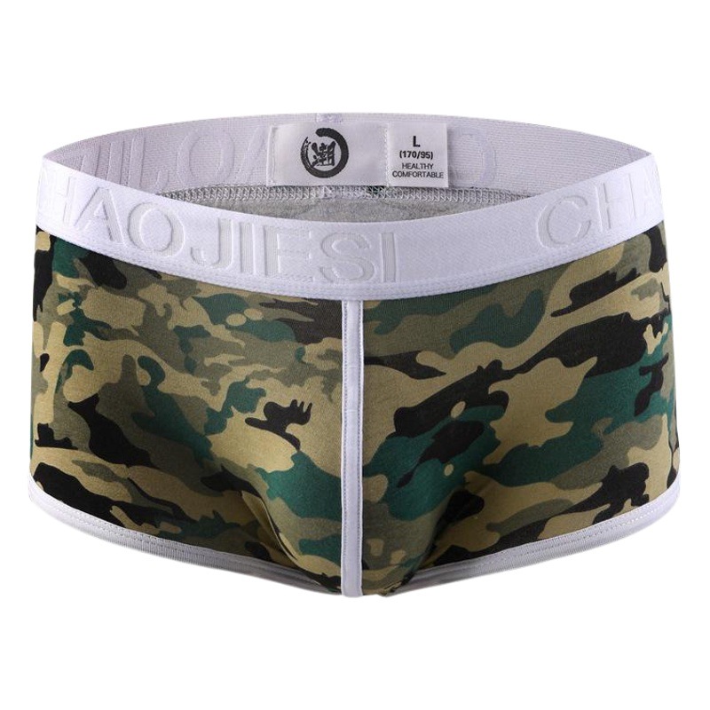 Men's Underwear Men's Boxer Pants Cotton Youth Low Waist Camouflage Pants Cute Sports Sexy Boxer Shorts Trendy