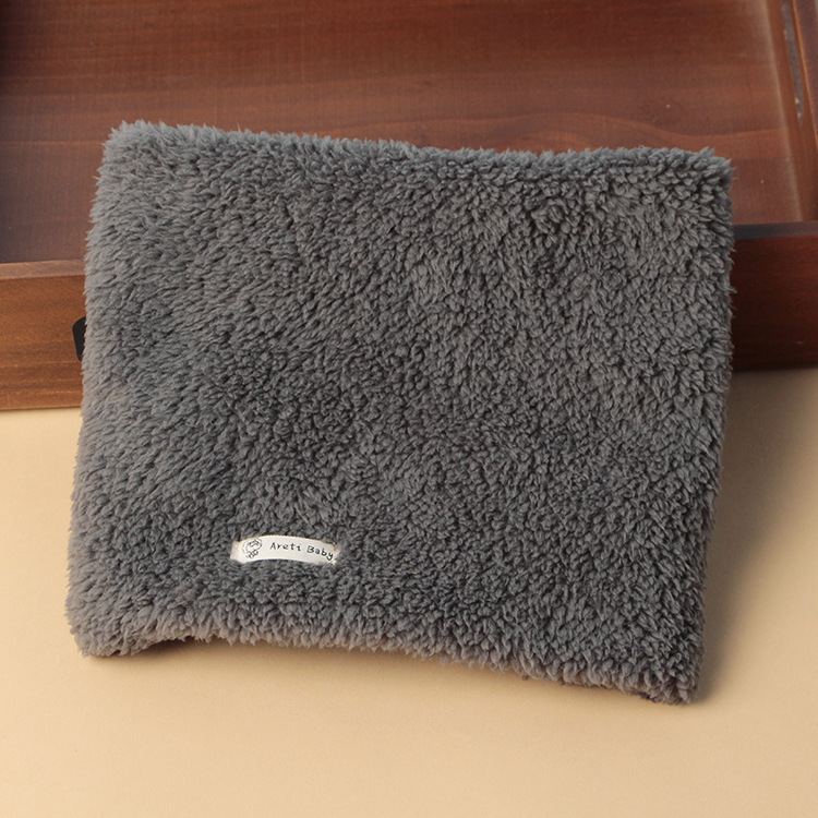Picture of Winter New Korean Style Solid Color Children's Pullover Scarf for Boys and Girls Plush Thickened Scarf Baby Velvet Neck Sleeve