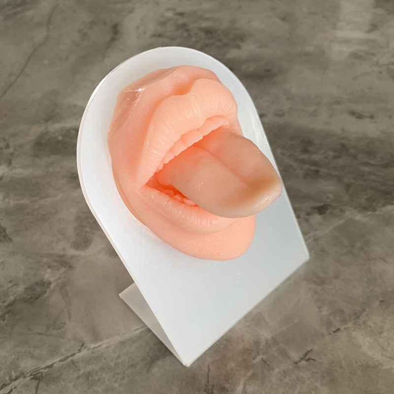 Picture of Silicone Ear Facial Features Model Nose Lip Model Training Posing Tool Nose Nail Tongue Nail Navel Nose Nail Display