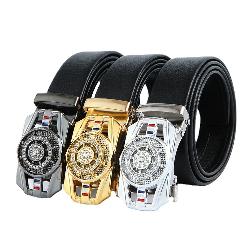 Picture of Belt Men's Time Run Belt Men's Business Trend Rotatable Automatic Buckle Pants Belt Douyin Live Broadcast Belt