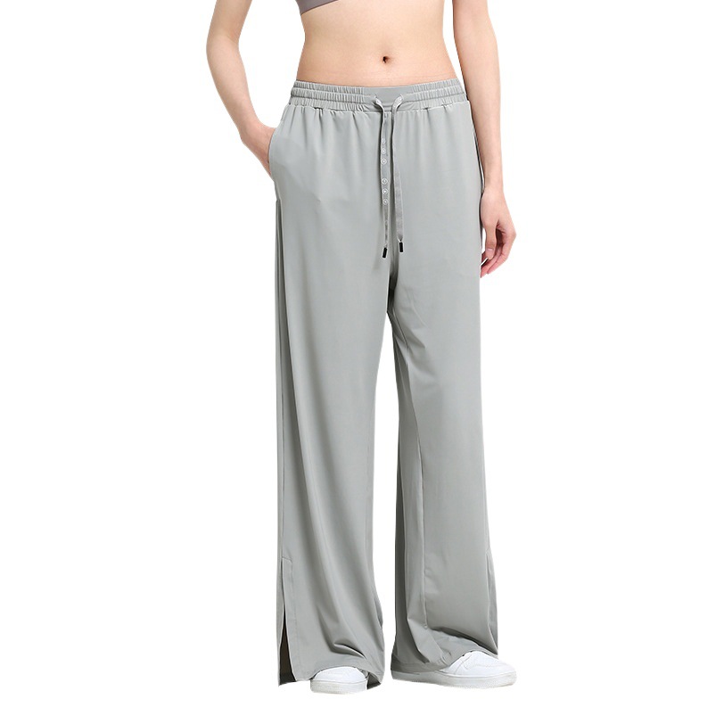 Wide-leg pants Women's Ice Silk sun protection pants women's UV-proof cool quick-drying stretch breathable mopping pants women's cropped pants