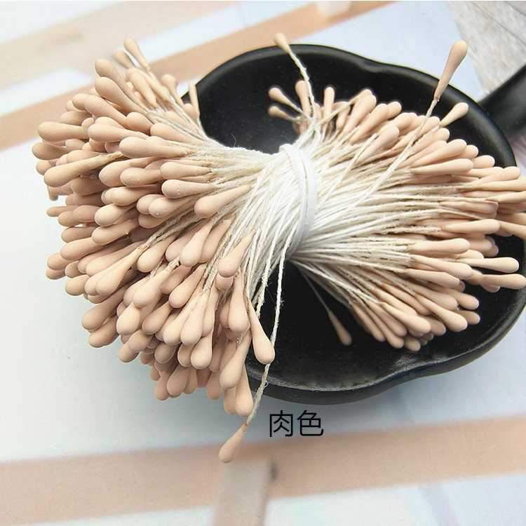 Picture of Wholesale Korean Style Handmade DIY Hair Accessories High Simulation Flower Stamens Material 2mm Matte Round Match Head Flower Heart Flower Stamens