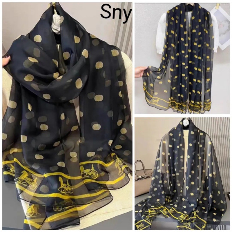 Picture of Spring and Summer New Soft Yarn Sunscreen Shawl Summer Thin Imitation Silk Long Silk Scarf Fashion Printed Flower Scarf