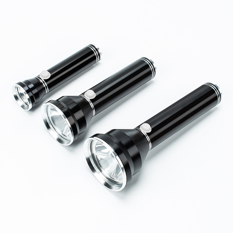 Aluminum alloy flashlight light outdoor USB charging super bright long-range light mini work patrol large capacity wholesale