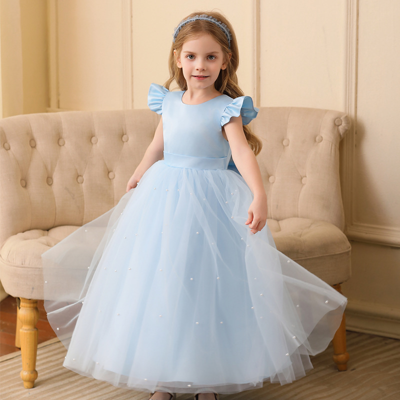Picture of Amazon Children's Dress High-end Big Bow Mesh Princess Dress Girls Piano Performance Dress dress