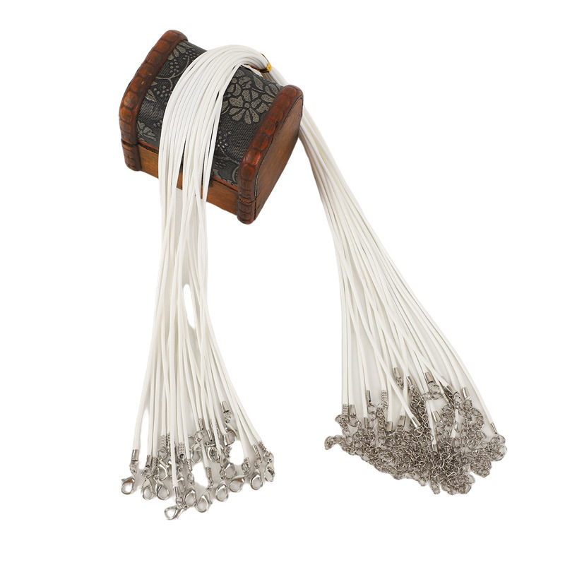 Picture of D Jewelry Accessories DIY Necklace Rope Lobster Clasp Leather Rope Korean Wax Thread Necklace Rope Black Leather Rope Pendant Pendant Rope