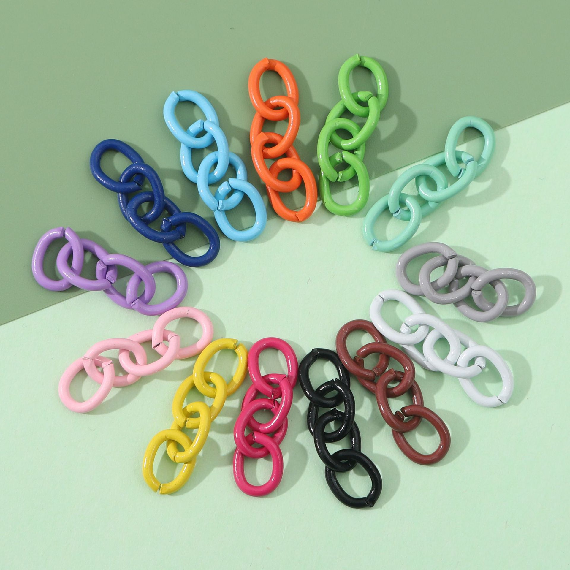 Picture of AliExpress color iron paint 4 section chain extended chain tail chain bag small pendant ring accessories handmade DIY materials
