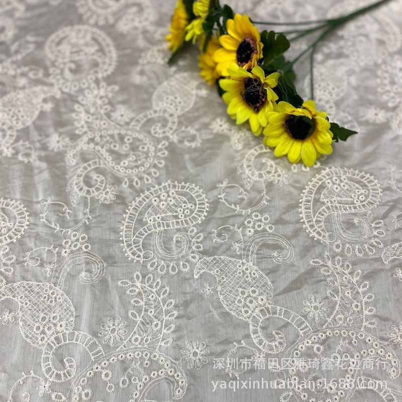 Cotton Embroidered Tencel Base Perforated Cotton Embroidered Cloth Embroidered Cotton Embroidered Cotton Cloth Summer Women's Cloth