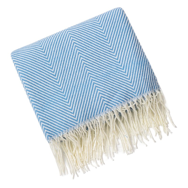 Sofa blanket bed towel blanket woven herringbone air conditioning blanket shawl blanket summer summer cool blanket nap blanket towel