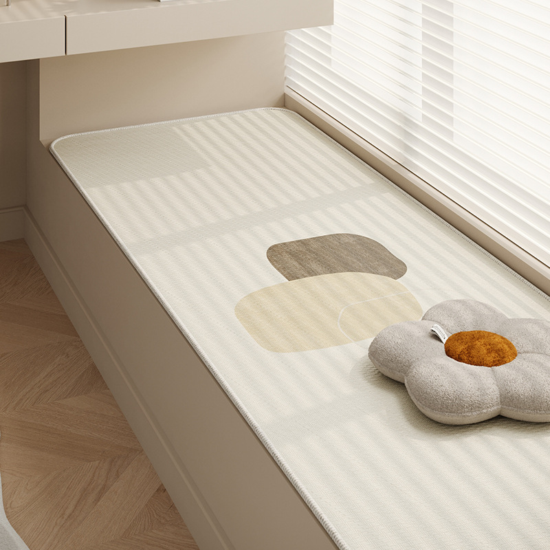 High-End Bay Window Cushion, Window Sill Cushion, Suitable for All Seasons, Removable and Washable Plush Balcony Mat, Light Luxury Style