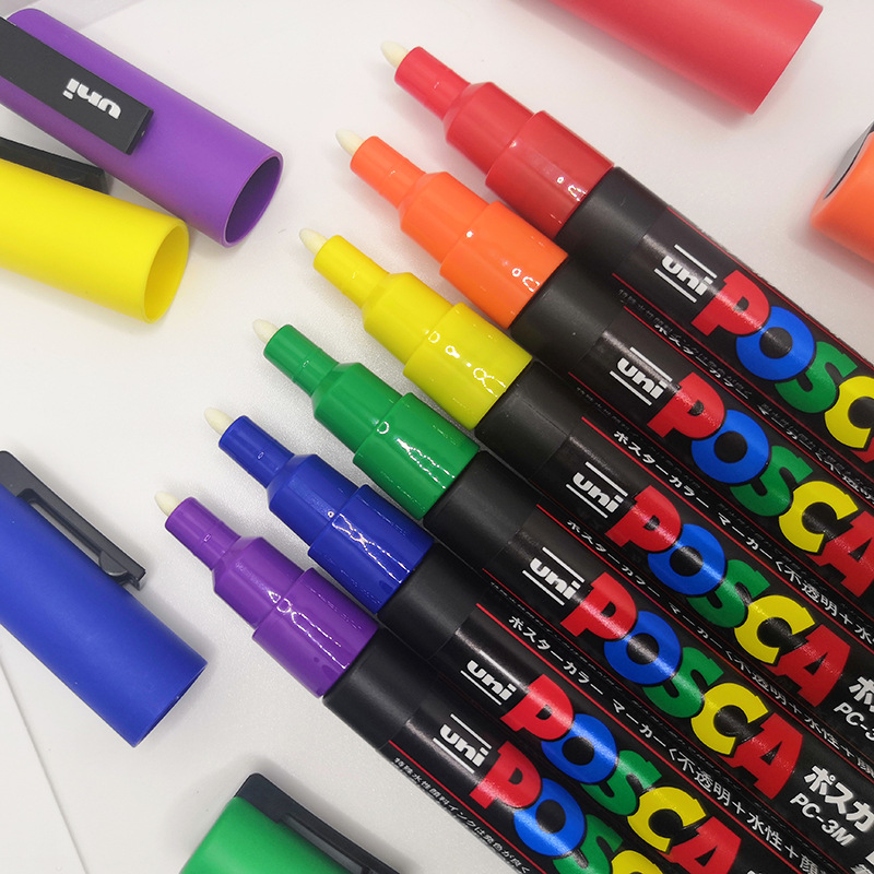 Mitsubishi UNI POSCA PC-3M acrylic marker 0.9mm round head high-gloss pen water-based advertising pen graffiti pen