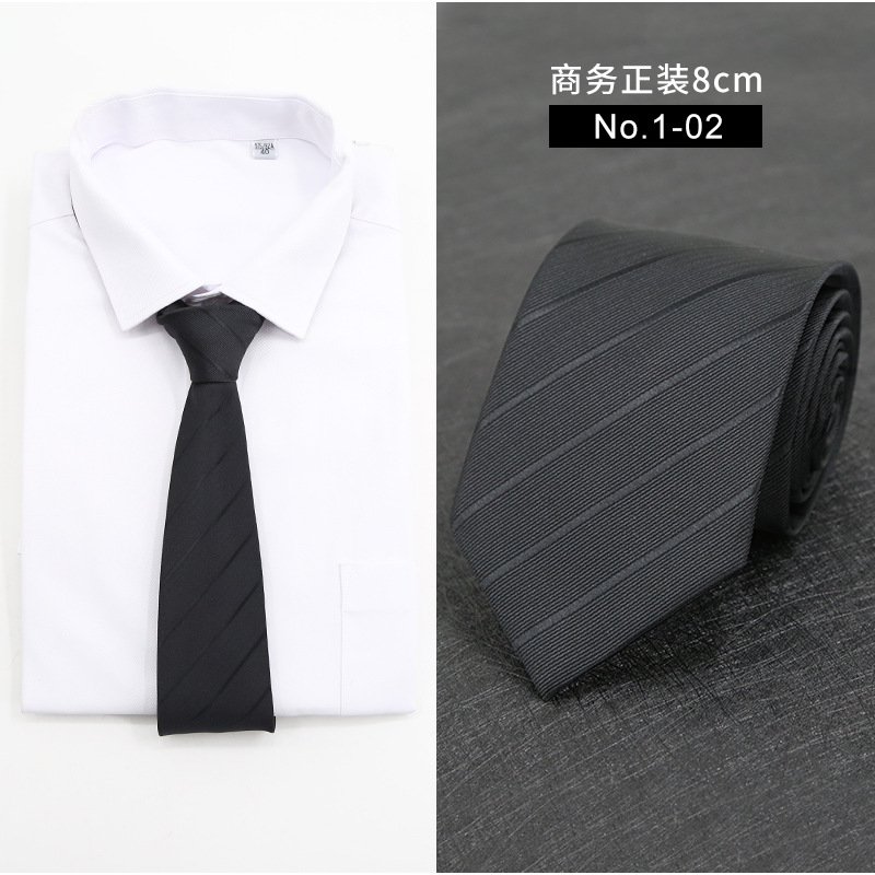Picture of New Style Tie Men's Formal Business Casual Simple Style Solid Color Striped Arrow-Shaped Tie Manufacturer Ready Stock Wholesale