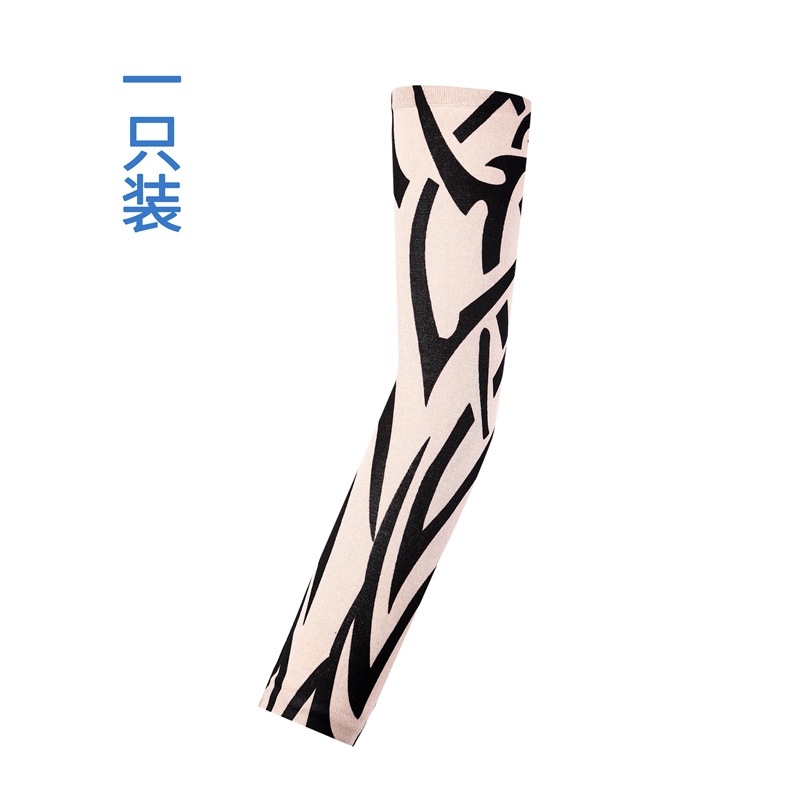 Picture of Flower Arm Tattoo Sleeve Seamless Outdoor Riding Tattoo Sunscreen Sleeve Riding Tattoo Sleeve Optional Color Cross Border