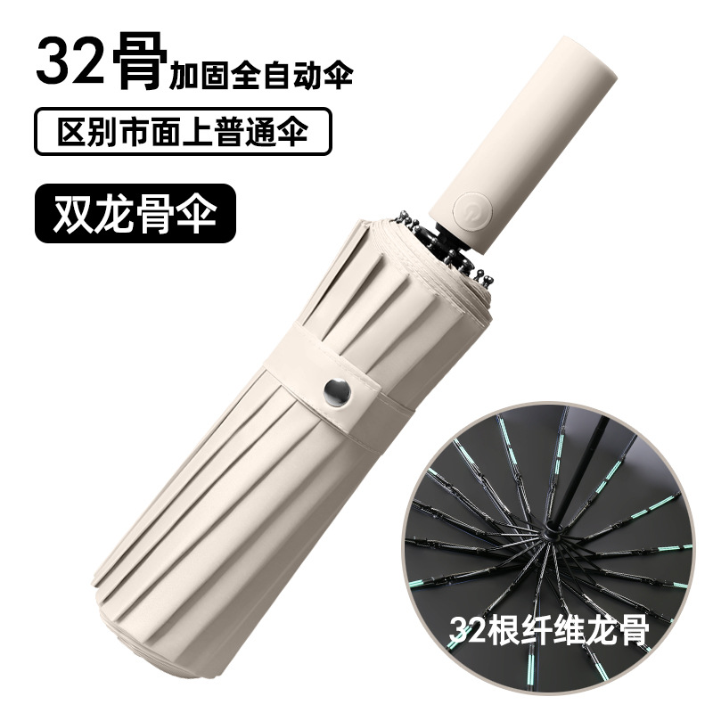 Picture of Fully Automatic Umbrella 32 Ribs, Rain or Shine, Sun Protection, Uv Protection, Foldableable Sunshade Umbrella for Men and Women, Gift Wholesale