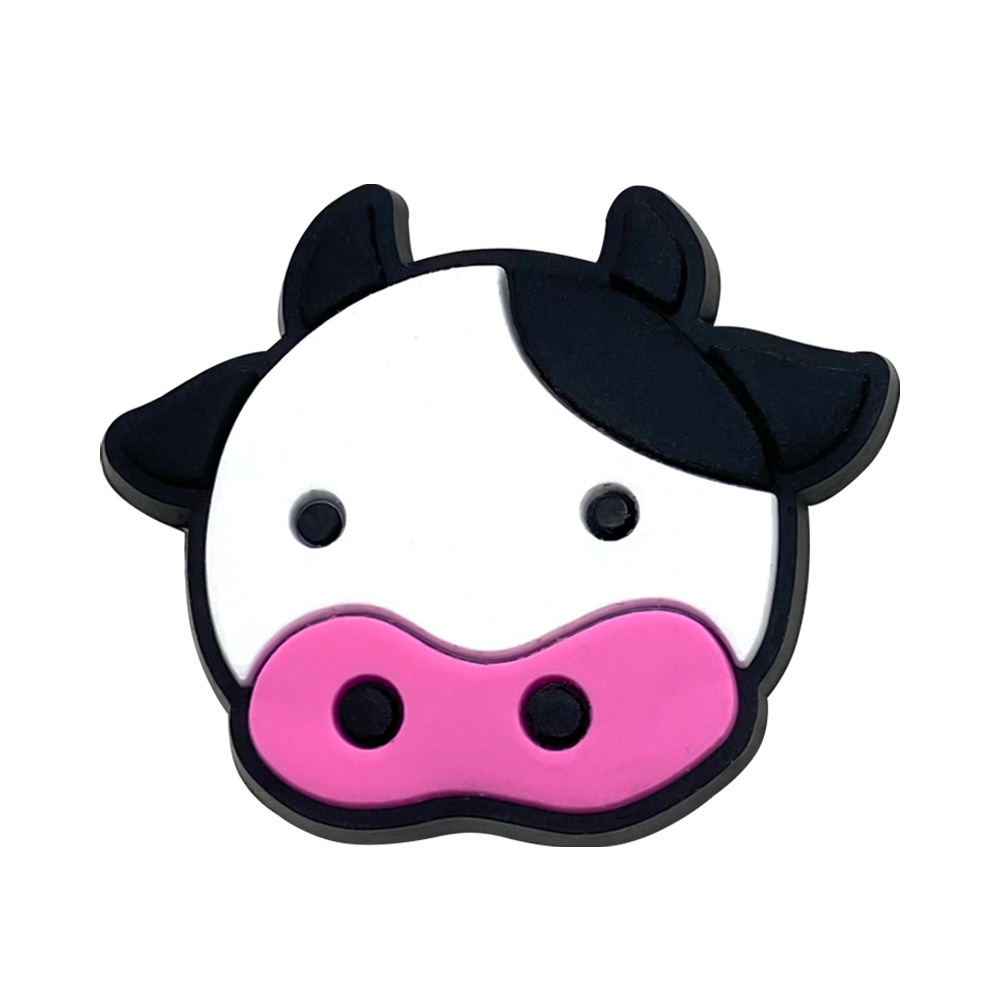 Picture of cartoon cow series hole shoes shoes flower accessories hole shoes diy accessories pvc plastic drop shoe buckle
