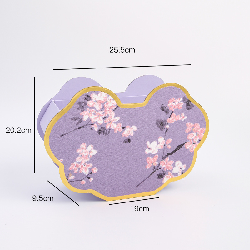 Picture of New Year's Eve Flower Box Bucket Decoration Ornaments Hug Bucket Chinese National Style Embroidery Octagonal Flower Bucket Ruyi Lock Bucket