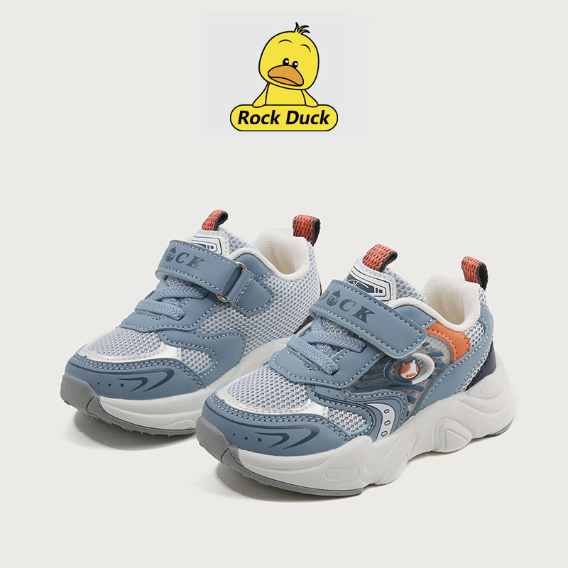 Rockduck Rock Duck 2025 New Spring and Autumn Girls' Shoes Mesh Breathable Running Shoes Boys' Sports Shoes Trendy