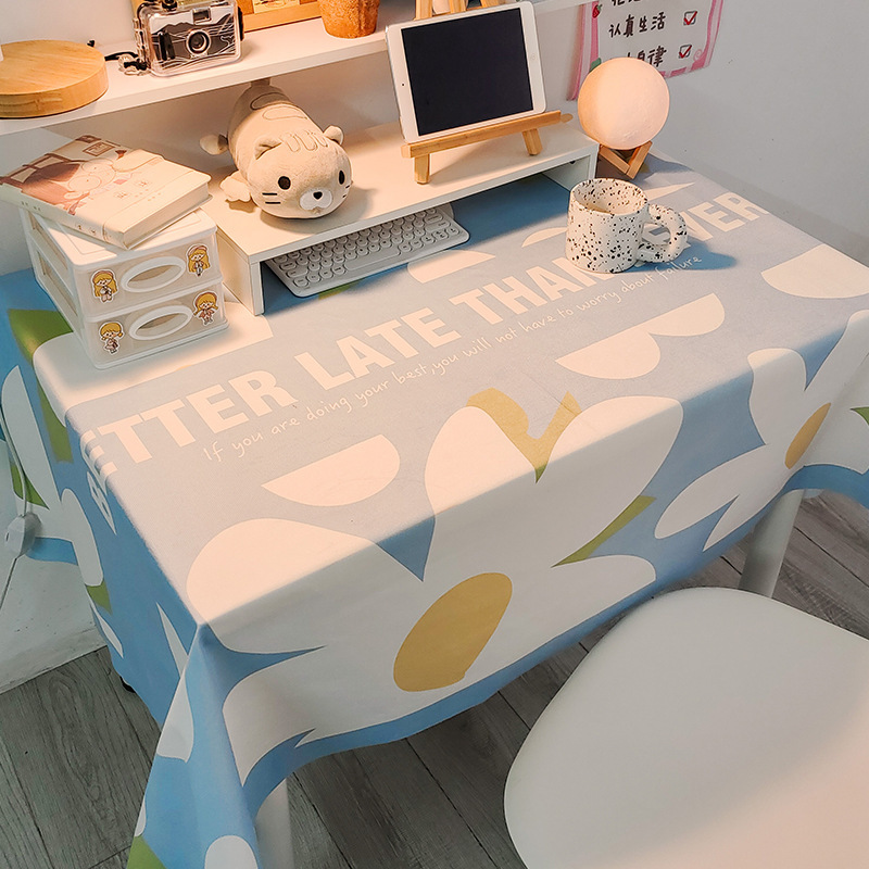 Picture of Checkerboard Tablecloth Ins Style Popular Photo Student Desk Dormitory Decoration Coffee Table Dustproof Picnic Stall Cloth