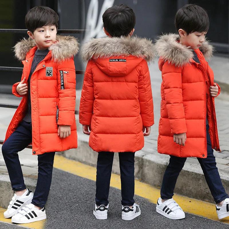 Picture of Boys' Cotton-padded 2021 New Thickened Warm Cotton-padded Coat Winter Mid-length Korean Style Children's Cotton-padded Coat Winter Coat Trendy