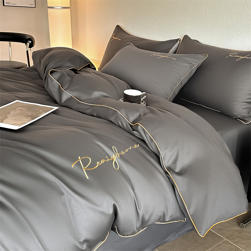 Picture of High-grade sense 120 long-staple cotton bed four-piece cotton cotton light luxury four-season universal quilt cover bed sheet bedding 4