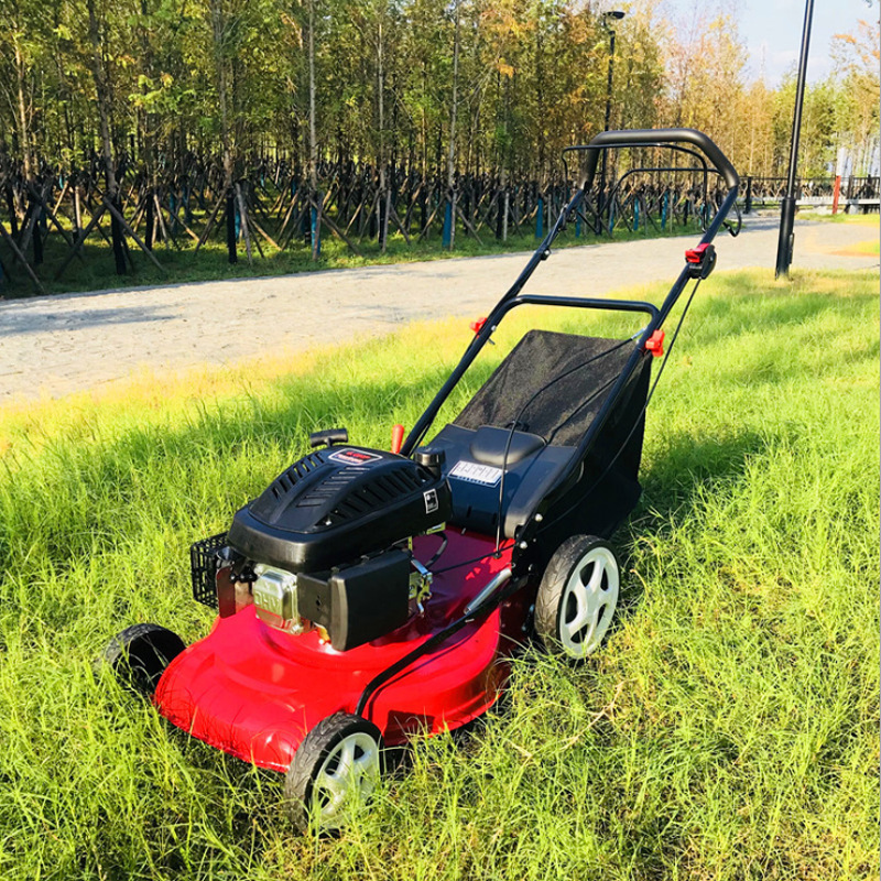 Source Factory Hand-Push Lawn Mower, Park Field Courtyard Lawn Trimmer, Household Four-Stroke Lawn Mower