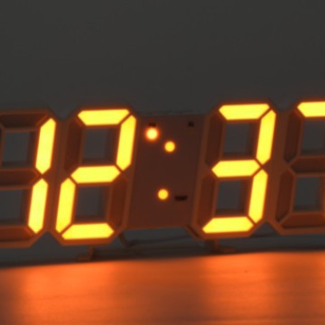 Picture of Ins cross-border desktop desk clock 3D luminous digital clock wall voice control mute alarm clock intelligent photosensitive a generation of hair