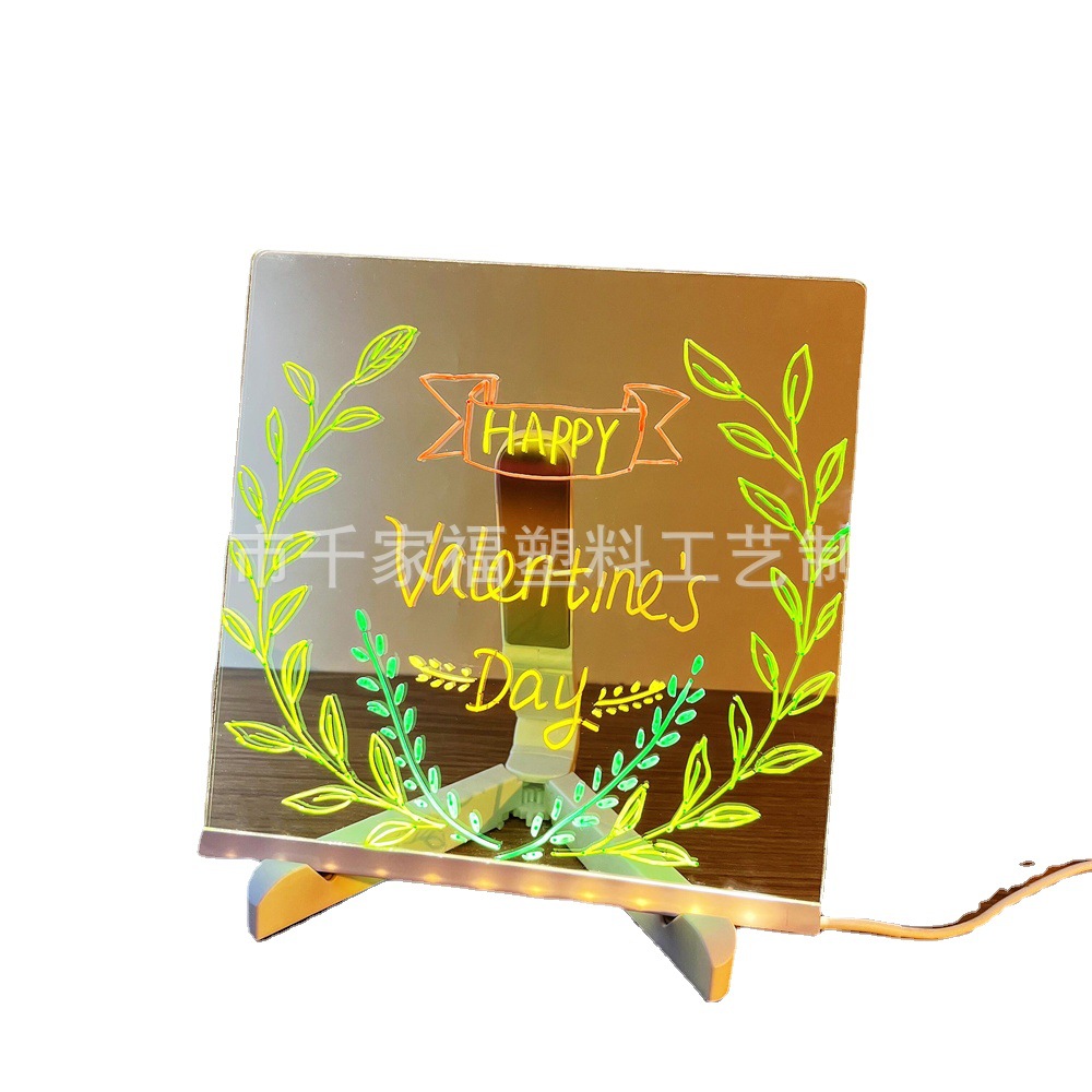 Picture of Handwritten Erasable Transparent Luminous Message Board Souvenir Small Gift Practical DIY Acrylic Goo Card Writing Board
