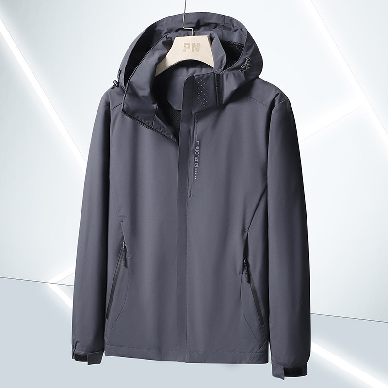 Picture of 6266 Outdoor Jacket Men's Thin Jacket Women's Jacket Single Layer Hooded Three-proof Mountaineering Suit Printable Logo