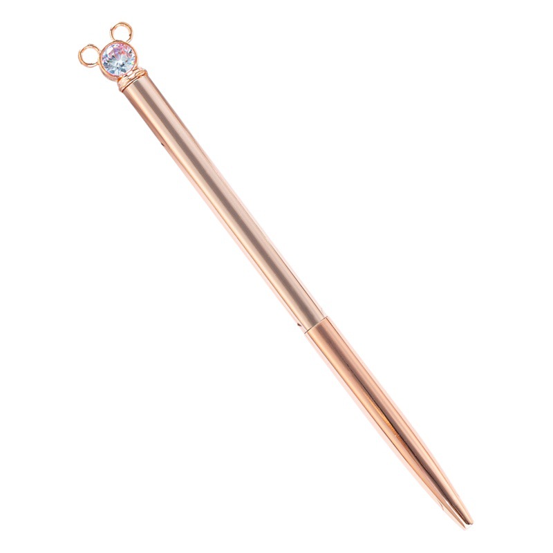 New cartoon shape metal pen wholesale creative student gift Crystal ballpoint pen printing logo gradient color pen