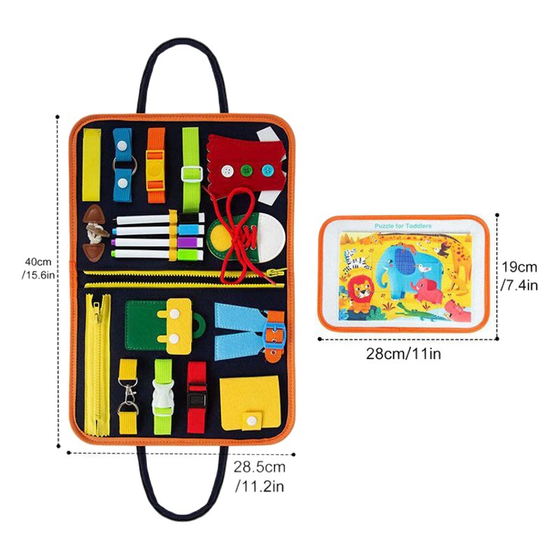 Cross-Border Felt Learning Board Montessori Dressing Early Education Board Felt Busy Board Children's Educational Toys Dressing Busy Board
