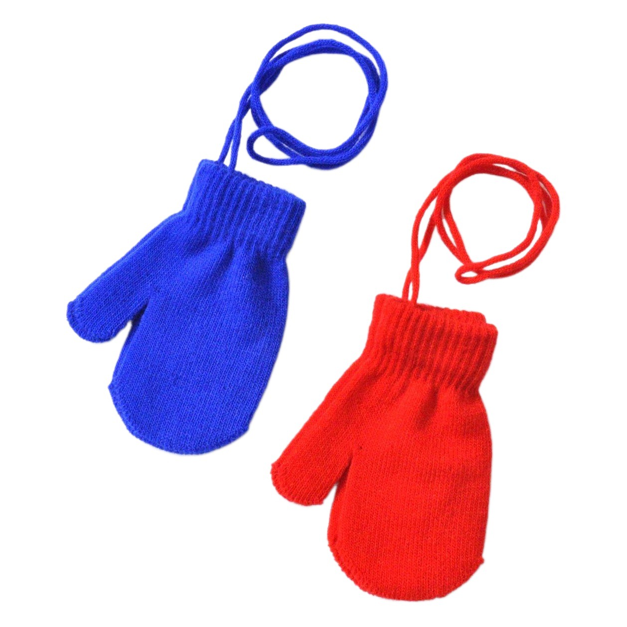 Children's Winter Warm Knitted Gloves Kindergarten Children's Cute Bag Neck Hanging Rope Gloves