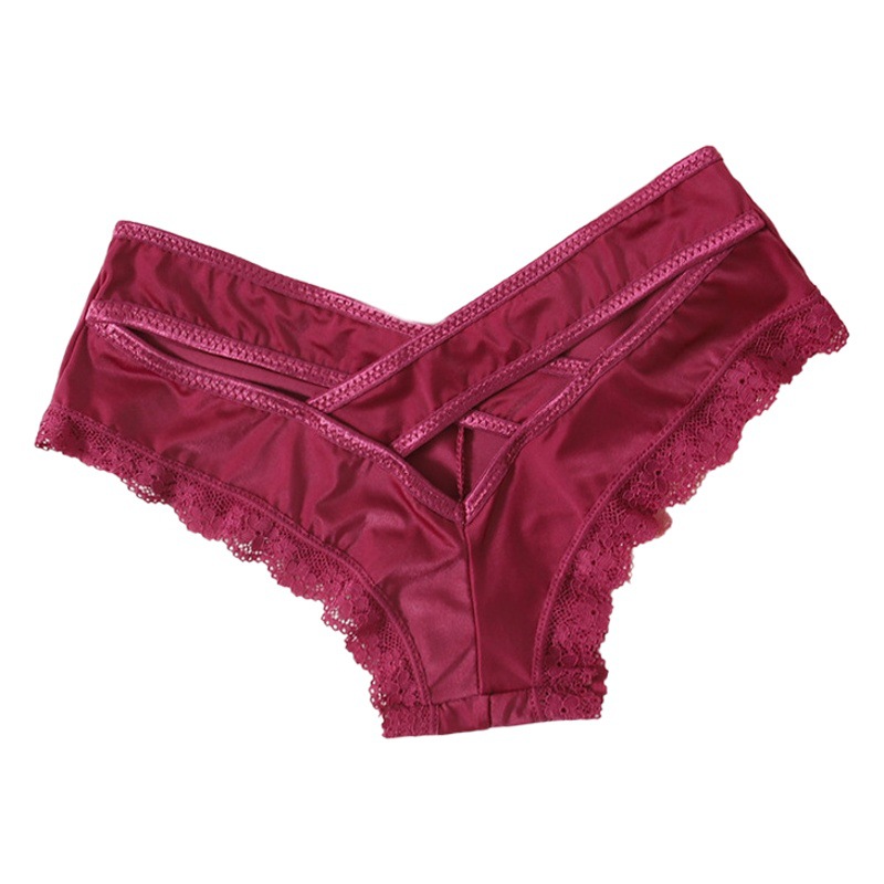 Ladies underwear sexy low waist ladies ice silk underwear personalized masked Superman lace ladies briefs wholesale