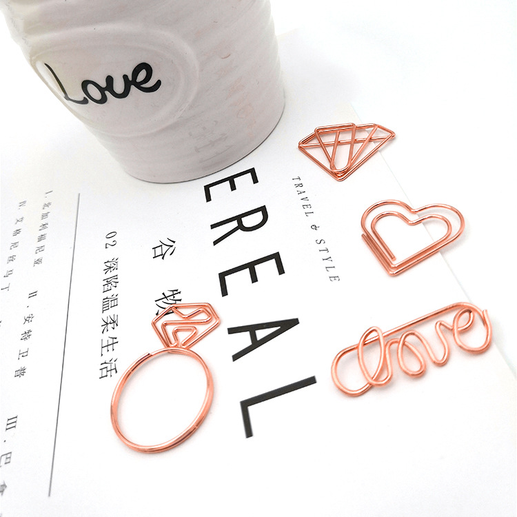 Picture of Animal shaped paper clip creative cherry blossom paper clip wholesale love letter paper clip factory spot direct sales