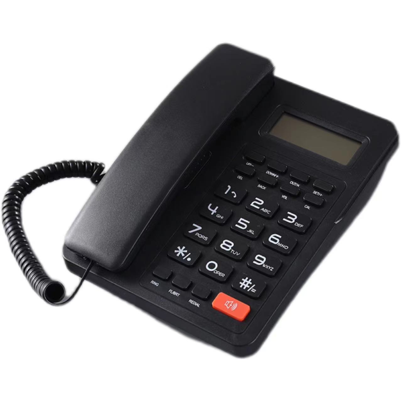Picture of Cross-border neutral telephone solid color non-logo caller ID landline wired general function telephone in stock