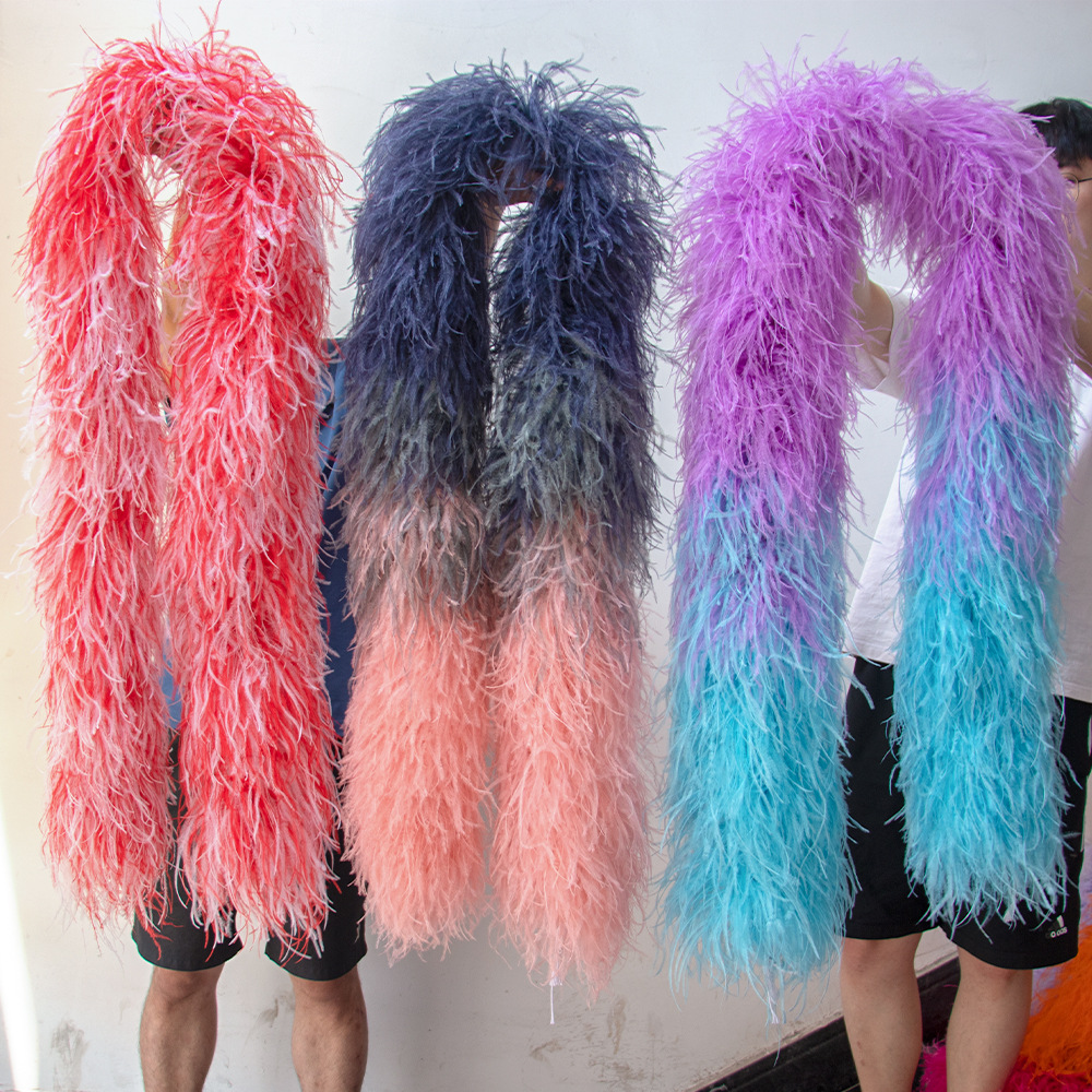Picture of Multi-layer ostrich fizzle strips to make clothing skirt accessories feathers with ostrich feather strips manufacturers wholesale