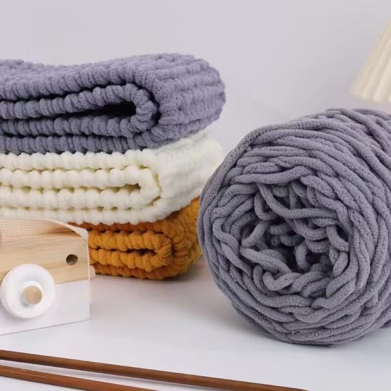 0.17kg Large Group Small Ice Line Hand-Knitted DIY Hook Slippers Scarf Doll Material Package Manufacturer Wholesale Crochet Hook