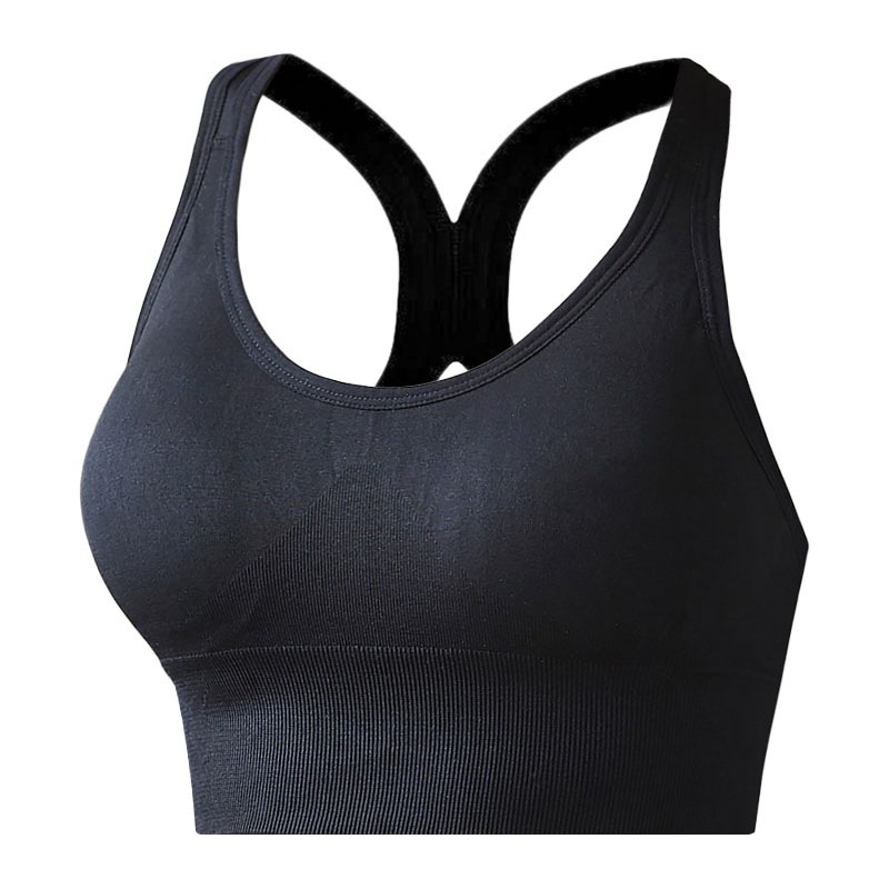 Picture of Cross-Border Plus-Size Seamless Shockproof Sports Bra, Push-Up Bandeau with Wide Shoulder Straps, Racerback Tank Top, Beautiful Back Underwear Bra