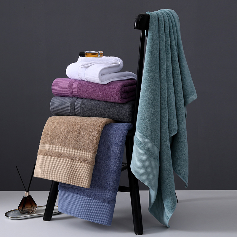 Picture of Five-star hotel 7A antibacterial cotton bath towel thickened 400g hotel homestay bath cotton face towel